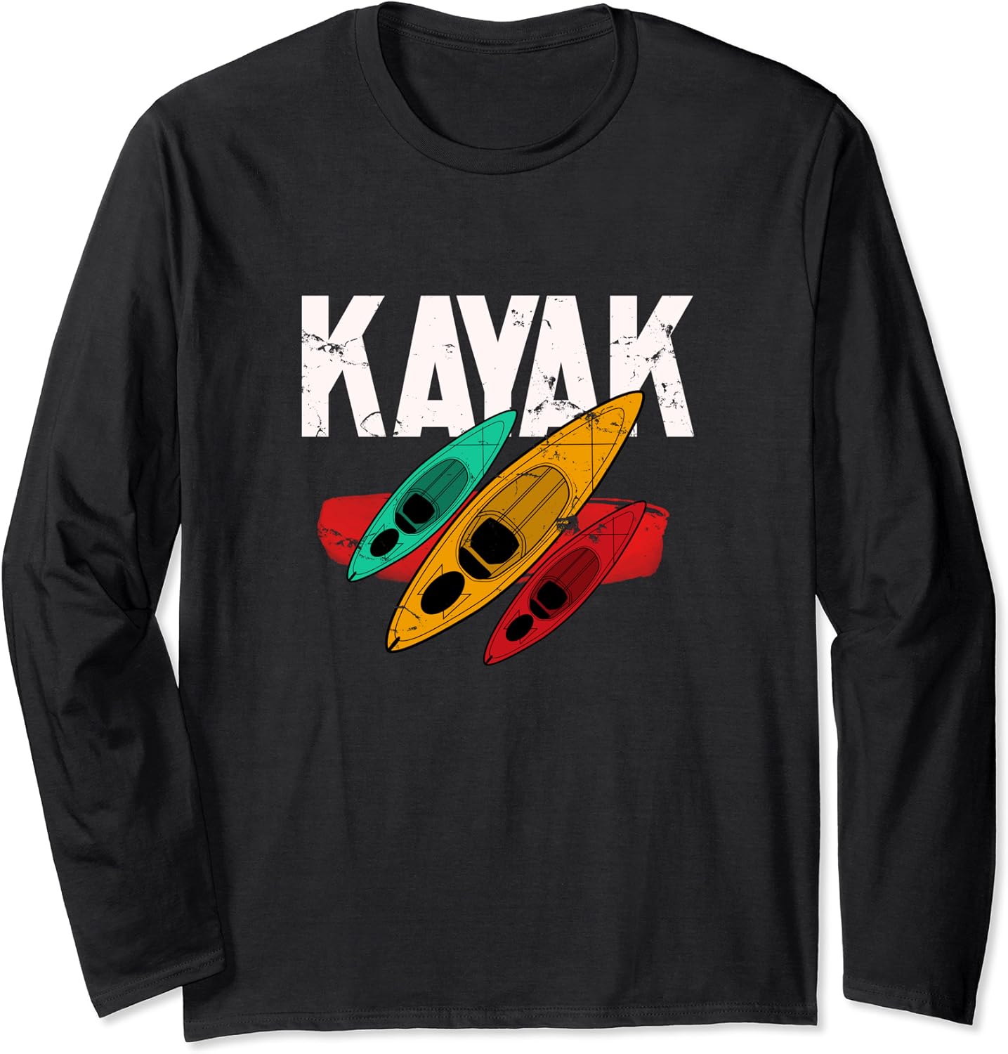 Kayak Graphic for Kayaking Fans and Water Paddling Lovers Long Sleeve T